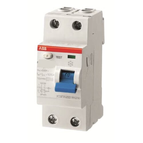 УЗО (ВДТ) селективное 2-полюсное ABB F202 A S-63/0, 1 63А 100мA тип А 10кА 2CSF202201R2630
