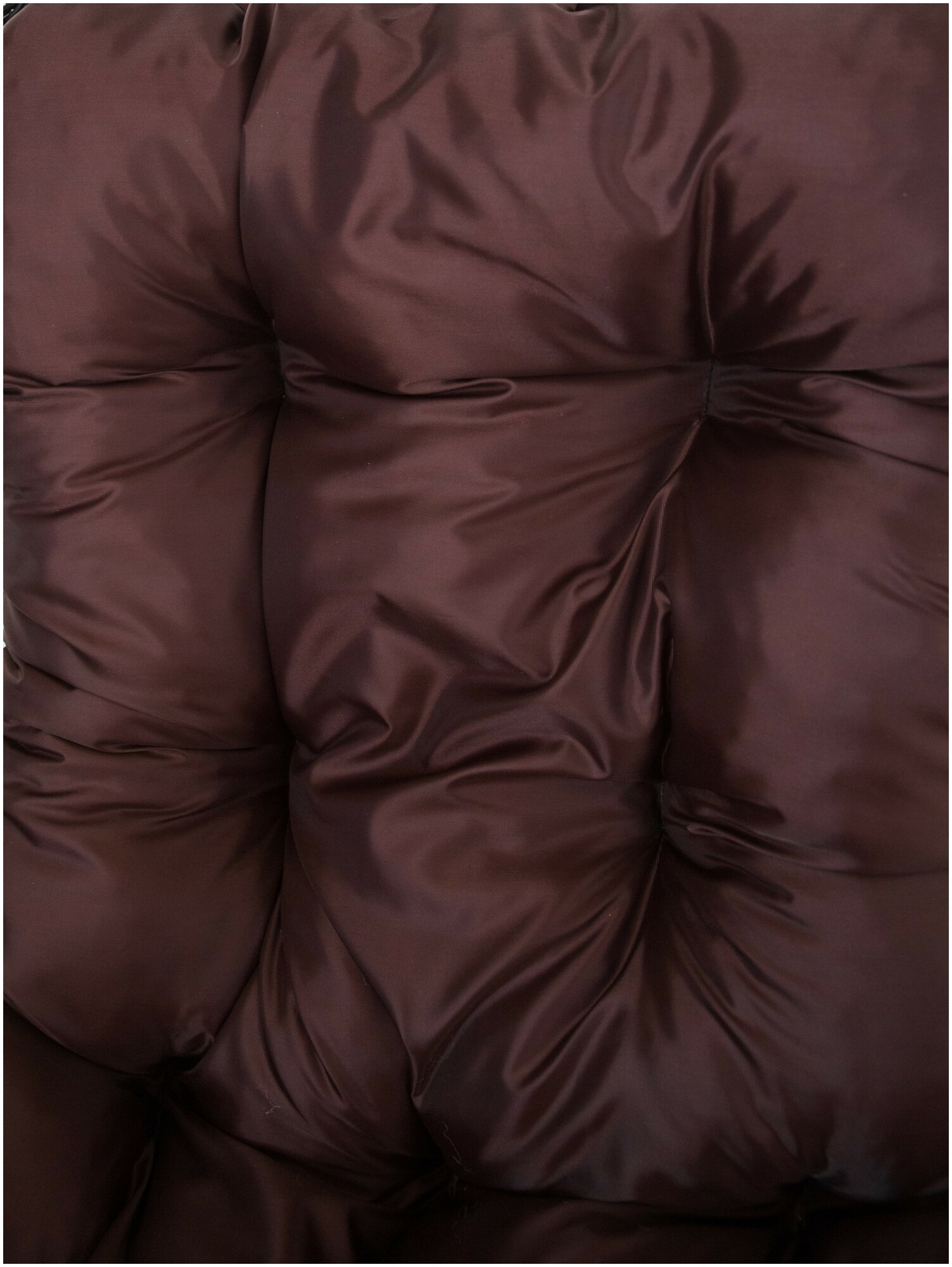 Подвесное кресло-кокон Yova Bubble из эко-ротанга, стойка венге, подушка круглая коричневая - фотография № 11
