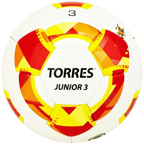 фото Мяч футбольный torres junior3 №3 pu f320243 бело-красно-желтый