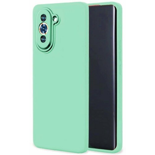 Накладка силиконовая Silicone Cover для Huawei Nova 10 Pro бирюзовая for huawei nova 3i case silicone soft armor hard pc bracket phone cases for coque huawei nova 3 i nova 3 back cover