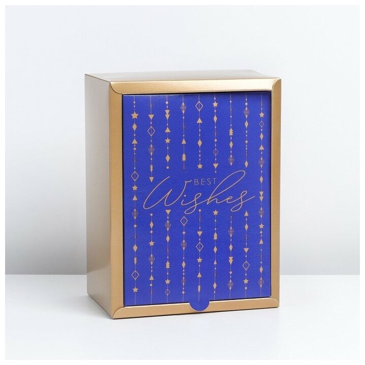 Коробка складная «Best wishes», 20 × 15 × 10 см 7815925