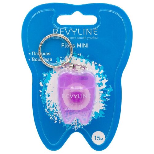 Купить Вощеная зубная нить Revyline floss mini, 15 м, фиолетовый, Полоскание и уход за полостью рта