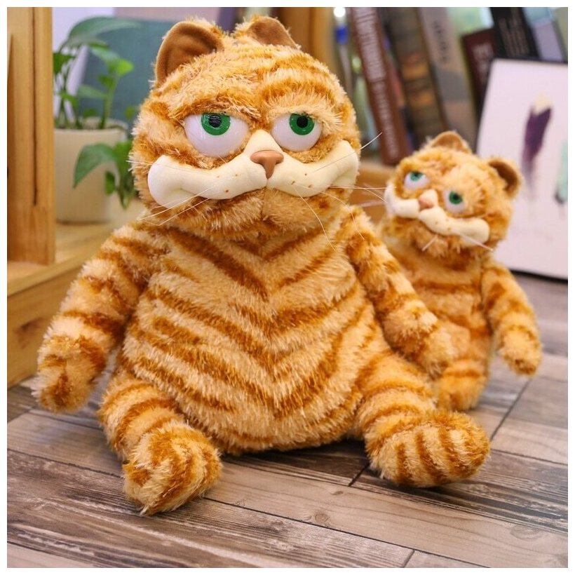 Мягкая плюшевая игрушка кот Гарфилд 30 см короткошерстный