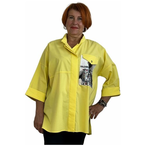 Рубашка женская. Размер 54 Gertie желтого цвета
