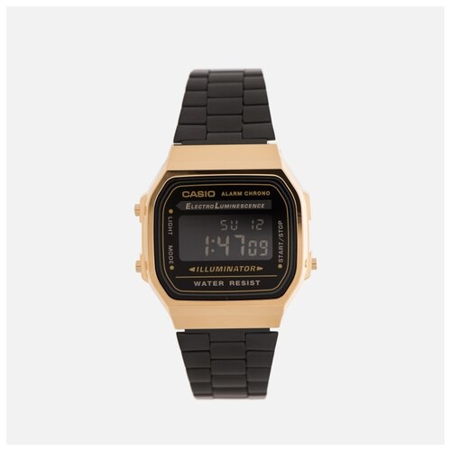 Наручные часы CASIO A168WEGB-1BEF, золотой, черный casio collection a 168wegb 1b