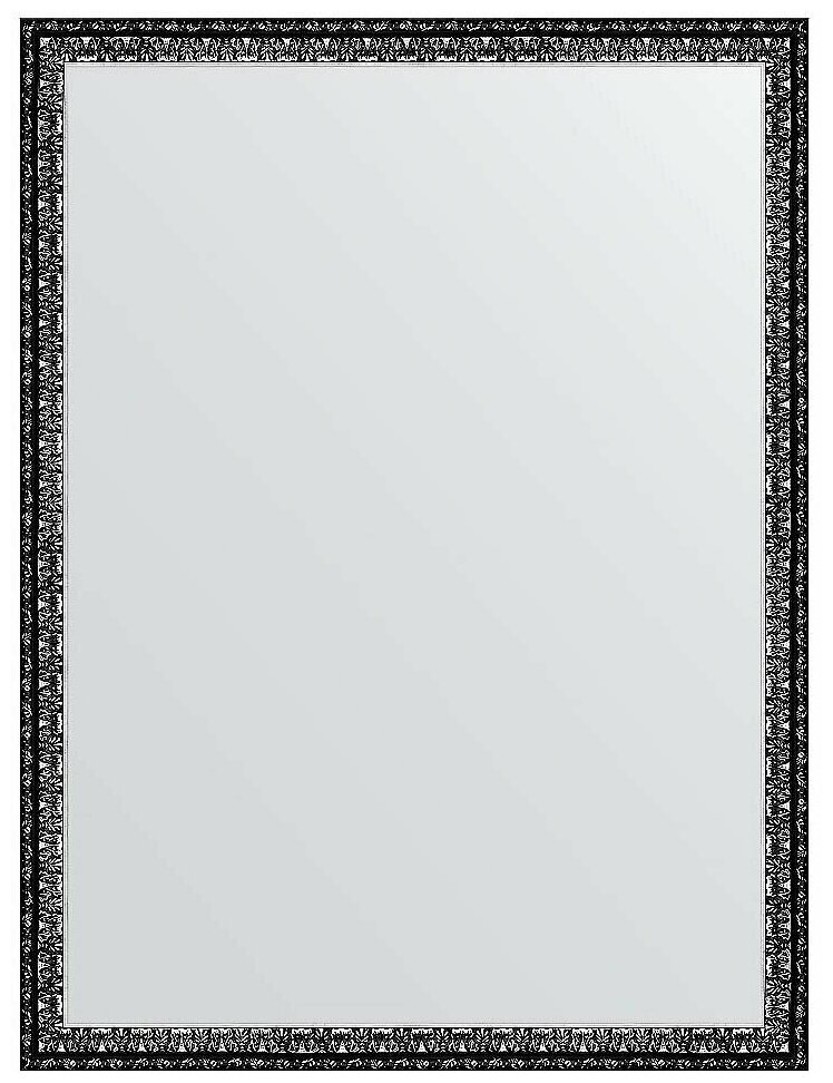 Зеркало в багетной раме - черненое серебро 38 mm (60х80 cm) (EVOFORM) BY 1003
