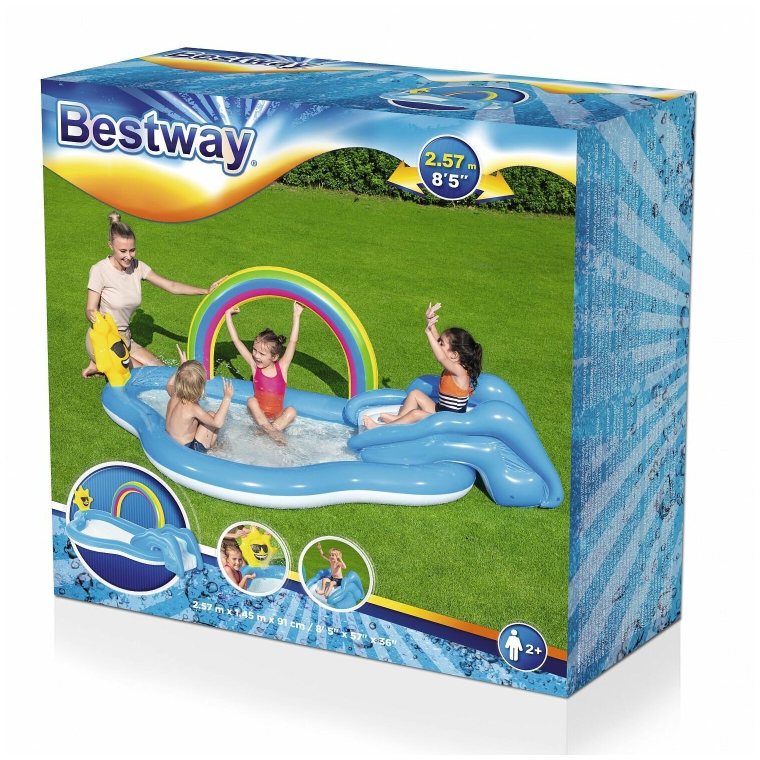 Игровой бассейн 257 х 145 х 91 см, Bestway, 53092 - фотография № 18