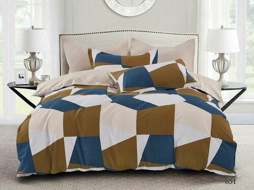 Комплект постельного белья Альвитек CA-4-651, 2-х спальный, Сатин, с наволочками 70х70 (2шт.) ткань: В-цвет компаньон
