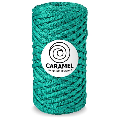 Шнур полиэфирный Caramel 5мм, Цвет: Морская волна, 75м/200г, шнур для вязания карамель