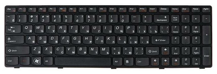 Клавиатура для ноутбука Lenovo IdeaPad Z560, Z560A, Z565A, G570 (p/n: 25-012436)
