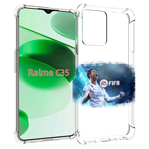 Чехол MyPads FiFA логотип для Realme C35 / Narzo 50A Prime задняя-панель-накладка-бампер