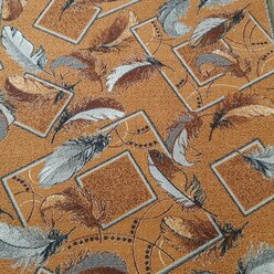 Ковровая дорожка на войлоке, Витебские ковры, с печатным рисунком, 1201, коричневая, 1*2 м