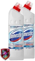 Средство для туалета Domestos "Ультра белый", гель, 500мл, 2 штуки