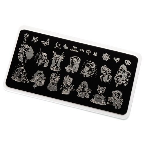 Пластина для стемпинга TNL Premium - woman flower (095)