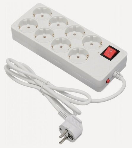 Изображение товара Сетевой фильтр Buro 800SH-5-W 5м (8 розеток) белый (коробка)