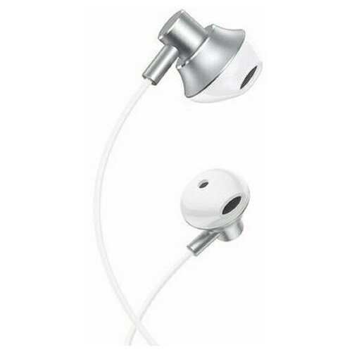 Наушники Hoco M75 проводные вкладыши микрофон Jack 35 мм 12 м серебристые 63100₽