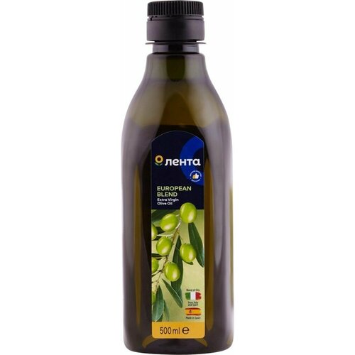 Масло оливковое лента European blend нерафинированное, Extra Virgin, 500мл - 2 шт.