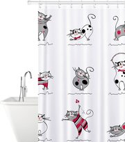 Штора для ванной Tatkraft Funny Cats, 180x180, полиэстер