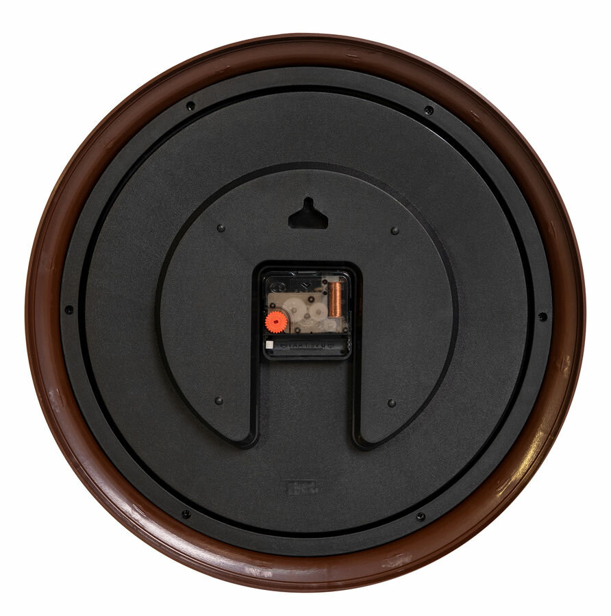 Часы настенные аналоговые Бюрократ WallC-R77P коричневый - фото №2
