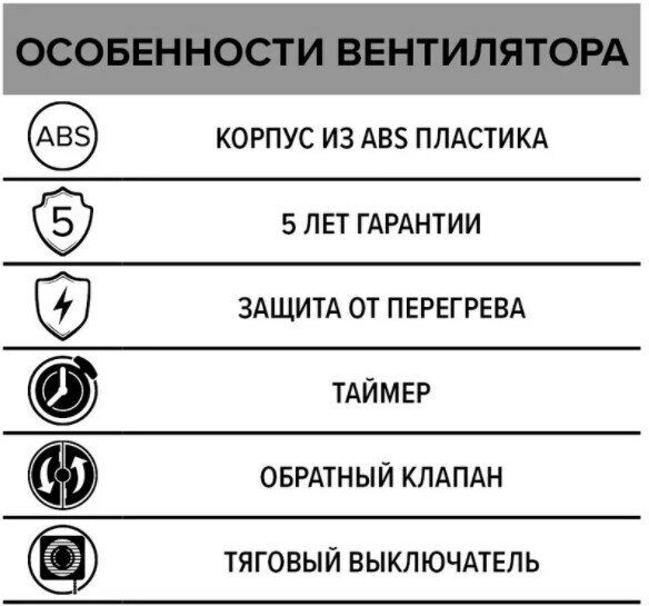 вентилятор вытяжной осевой накладной 100мм disk 4c et, белый, с обр. клапаном и таймером, era - фото №20