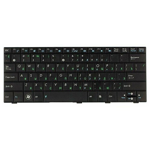 Клавиатура для ноутбука Asus Eee PC 1001P 1001PX 1005P Series Плоский Enter Черная без рамки PN MP-09A33SU-5282 870₽