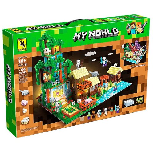 Конструктор Майнкрафт Мой мир Эндерворлд. Лесная деревня