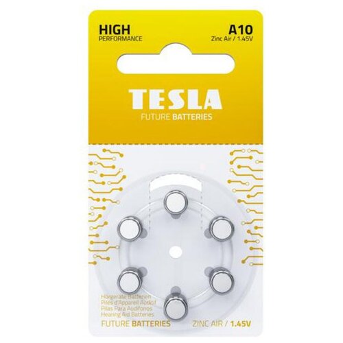 Батарейка PR10 - Tesla A10 (6 штук) laifa 60 pcs new zinc air 1 45v rayovac peak hearing aid batteries a13 13a 13 p13 pr48 hearing aid battery for hearing aids