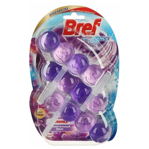 Освежитель для унитаза BREF Brilliance Gel Пленительный бриз 3 * 42 г * 9, Bref