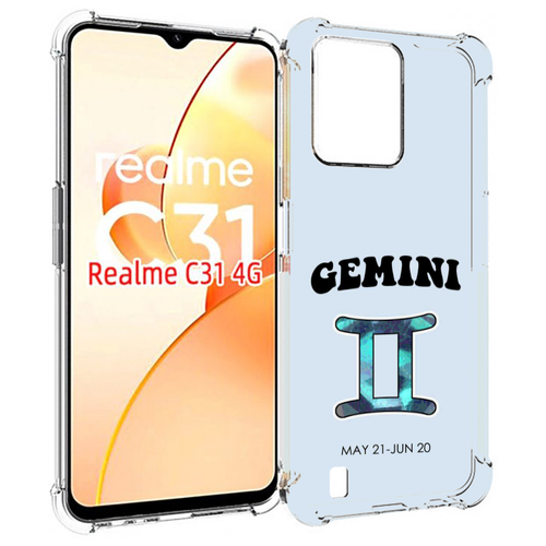 Чехол MyPads знак зодиака близнецы 1 для OPPO Realme C31 задняя-панель-накладка-бампер чехол mypads знак зодиака лев 1 для oppo realme c31 задняя панель накладка бампер