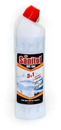 Гель для чистки туалета, Sanitol, 3 в 1, 750 мл - фотография № 5