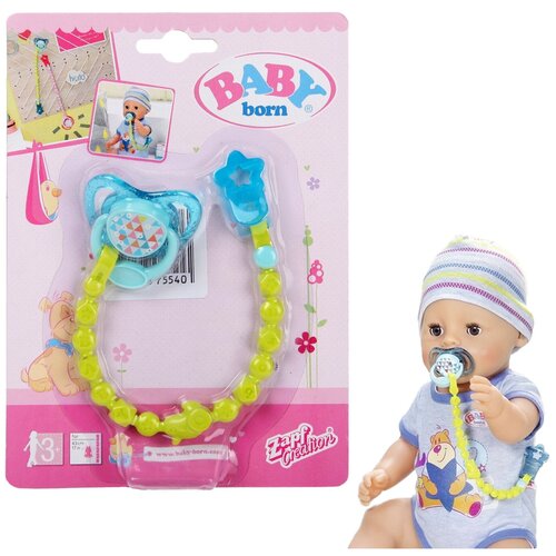 Соска для куклы Zapf Creation Baby born с цепочкой в ассортименте 824-474