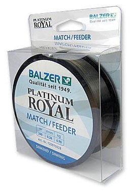 Леска Balzer Platinum Royal Match/Feeder 200м 0.25мм 5.2кг