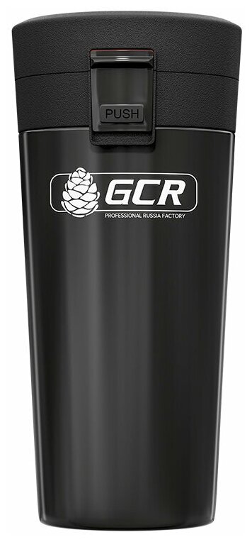Термокружка для кофе из нержавеющей стали с двойными стенками и вакуумной изоляцией (GCR-TCUP) черный