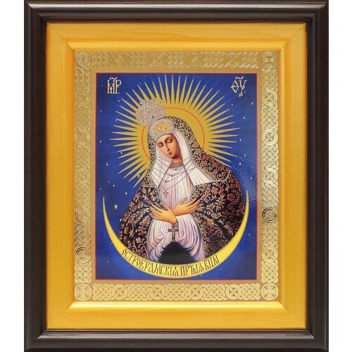 Икона Божией Матери Остробрамская Виленская, киот 21,5*25 см икона божией матери остробрамская виленская киот 19 22 5 см