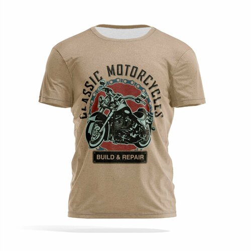 фото Футболка panin brand, размер xl, бежевый, серый