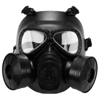 Игровая тактическая маска M04 CS с двойным вентилятором черный