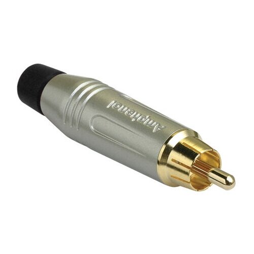 Amphenol ACPR-SBK Разъем RCA, цвет серый, с черным кольцом разъем rca amphenol acjr wht