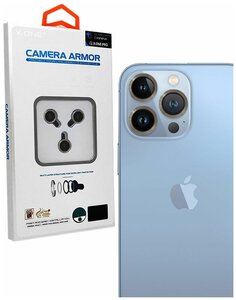 Фото Сапфировое защитное стекло на линзы камеры Sapphire Camera Armor для iPhone 13 / iPhone 13 Mini, темно-серый