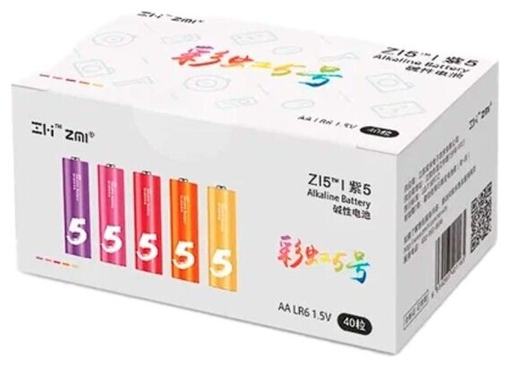 Элемент питания Zmi Rainbow Zi5 colors AA бл 40