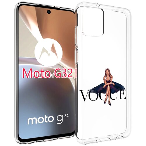 Чехол MyPads Вог-девушка женский для Motorola Moto G32 задняя-панель-накладка-бампер