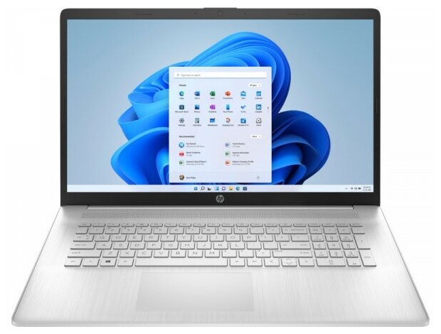 Ноутбук HP 17-cn0112ur 61R57EA Silver Core i3-1125G48G512G SSD173 FHD IPS AGUHD GraphicsWiFiBTWin11 fingerprint