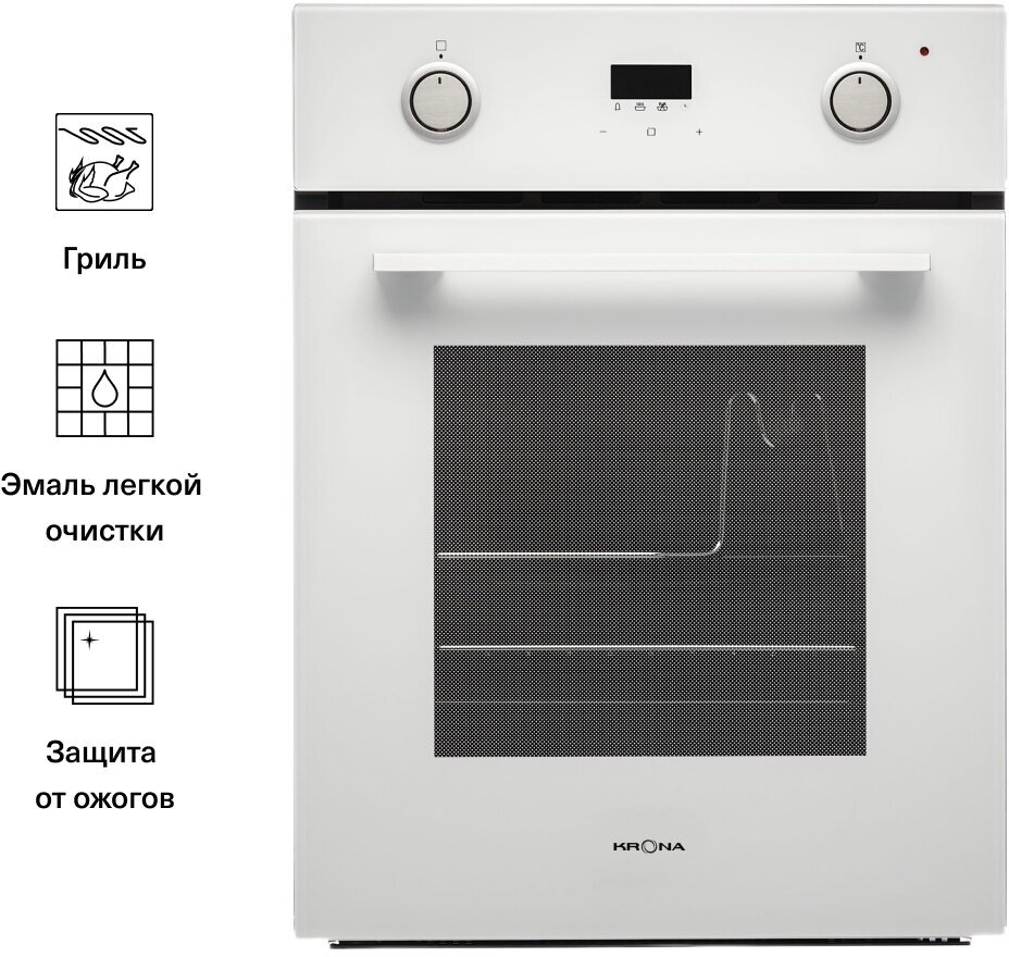 Электрический духовой шкаф KRONA SONATA 45 WH (независимый)