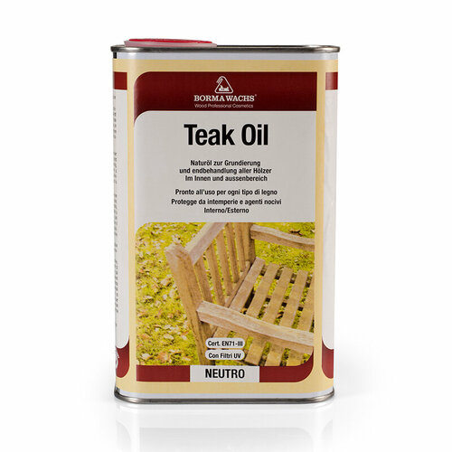 Borma Wachs Teak Oil Масло тиковое на масляной основе, бесцветный (1л) масло тиковое teak oil 1л 1011 серый borma en0361 ds1011