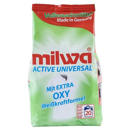 Порошок стиральный автомат Milwa Active Oxy 1.34 кг (для белого белья)1 шт