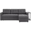 Фото #6 Угловой диван-кровать Hoff Атланта, универсальный угол, цвет темно-серый