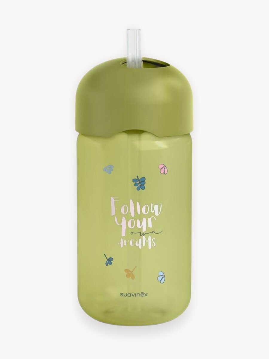 SUAVINEX поильник с трубочкой детский 18+ месяцев, бутылочка для воды 340 мл, поильник непроливайка для ребенка