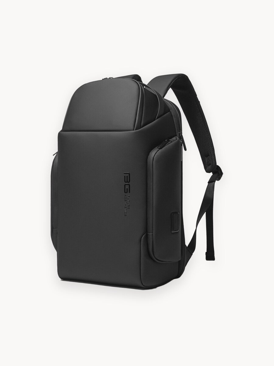 Рюкзак вместительный BANGE BG7277 с круговой молнией, черный, для ноутбука 15.6"