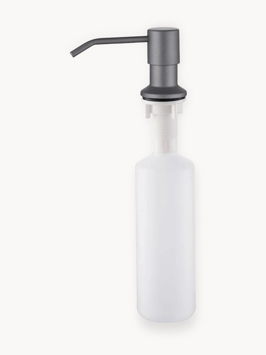 Дозатор для жидкого мыла Ledeme, встраиваемый, графитовый 400 мл