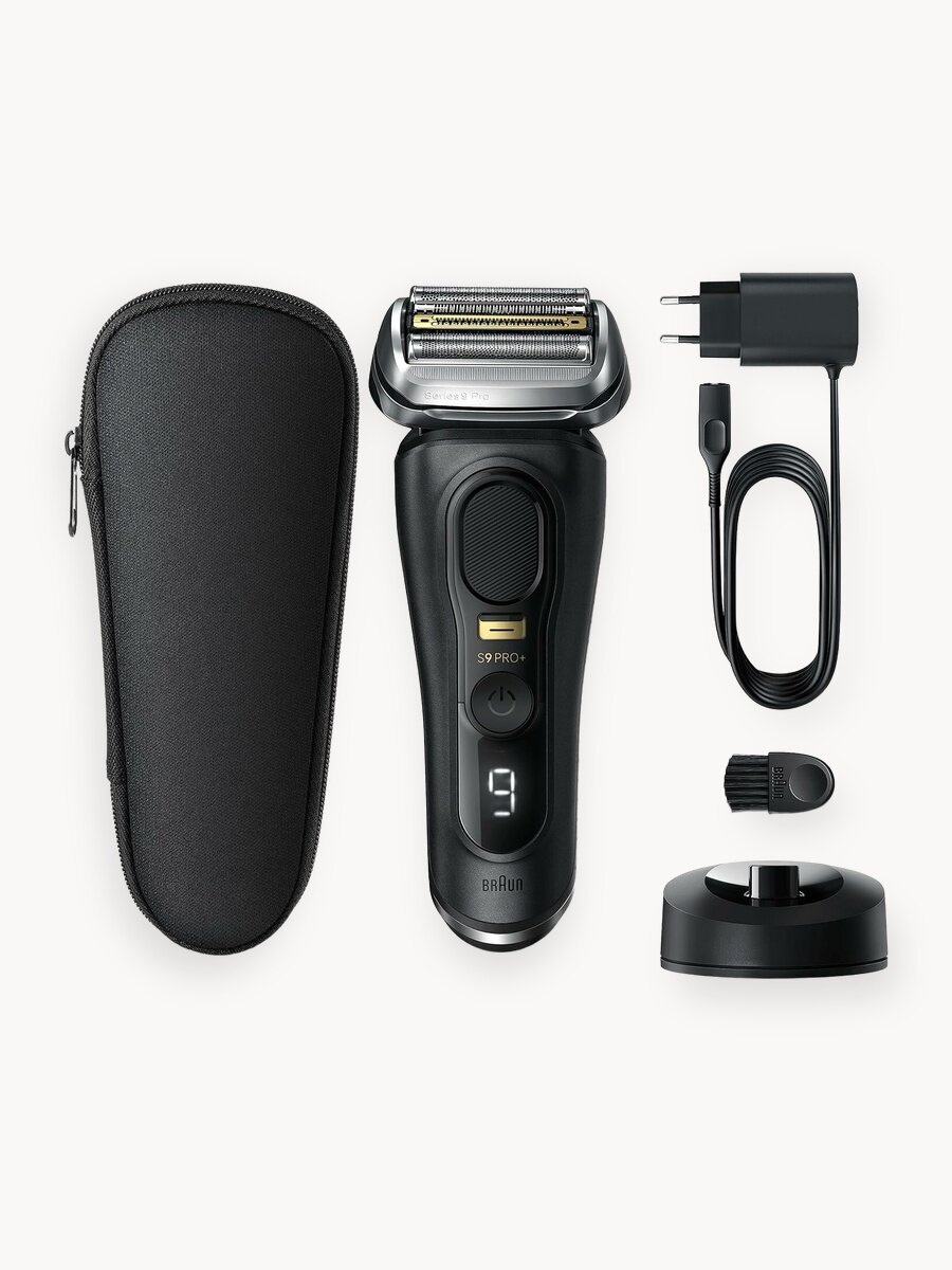 Электробритва BRAUN Series 9 9510S Pro, сеточная, влажное/сухое бритьё, Li-ion, чёрная