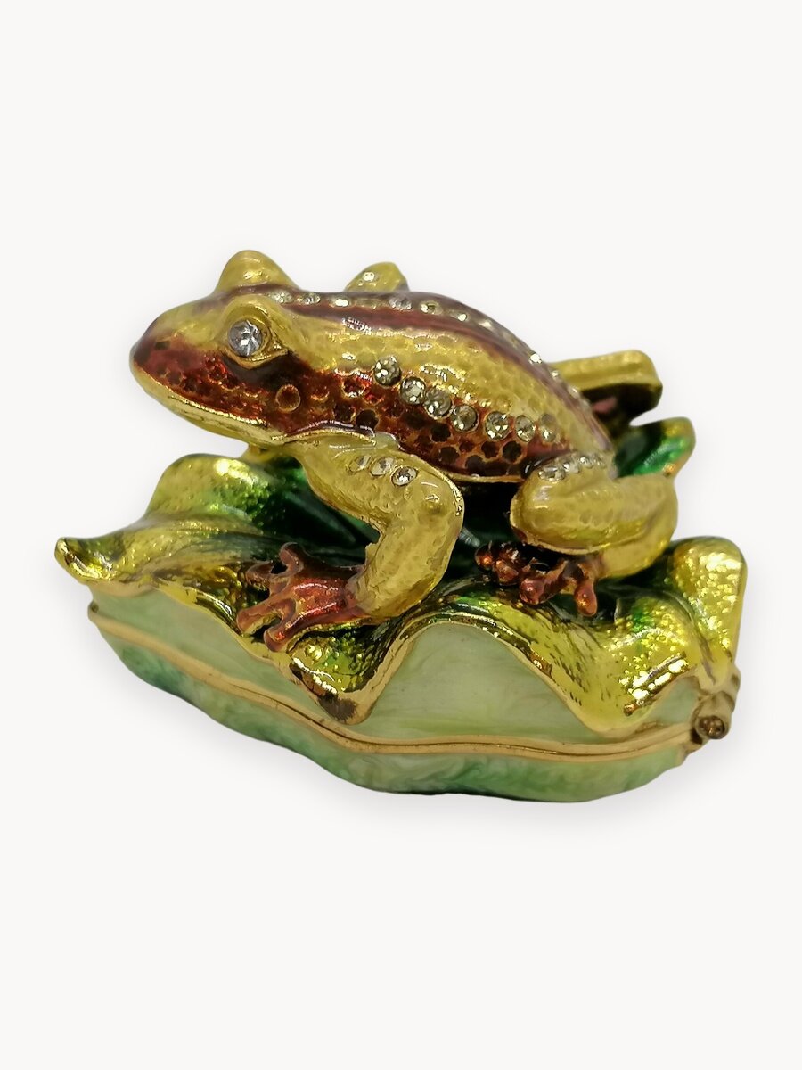 Шкатулка QIFU Лягушка на листе